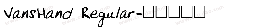 VansHand Regular字体转换